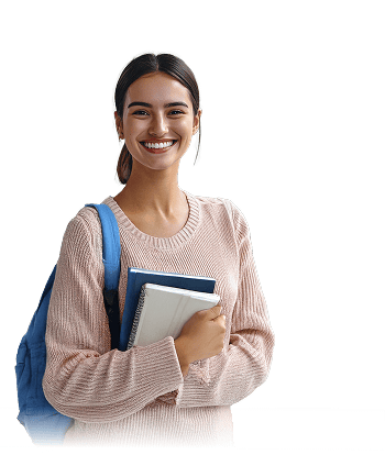 college girl smiling