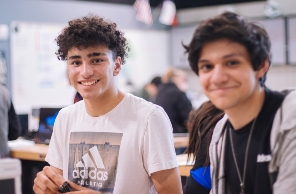 International students in class