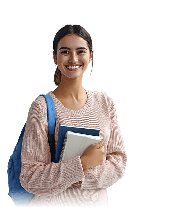college girl smiling