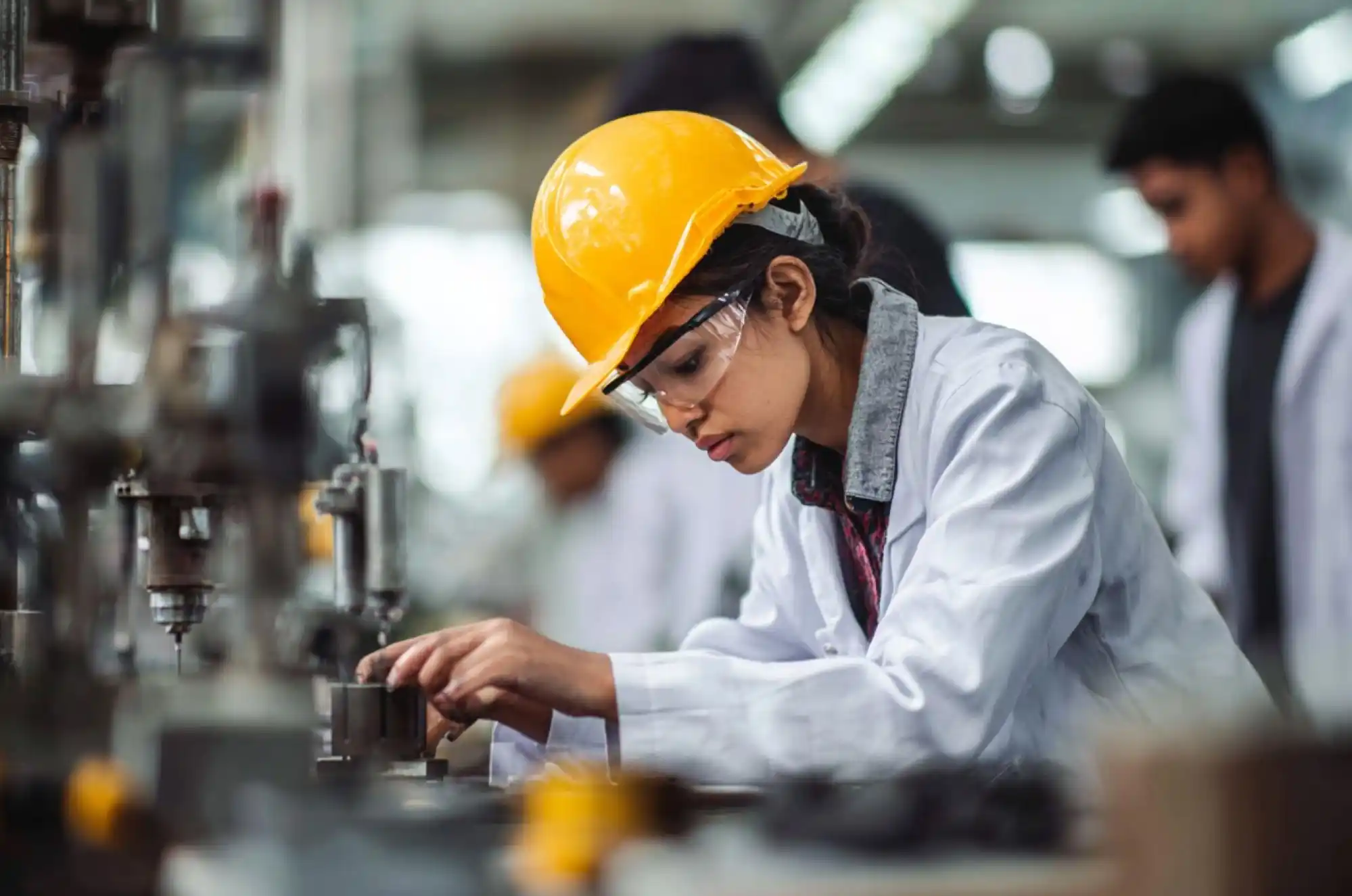 Nepali student working in STEM, while studying abroad at a university