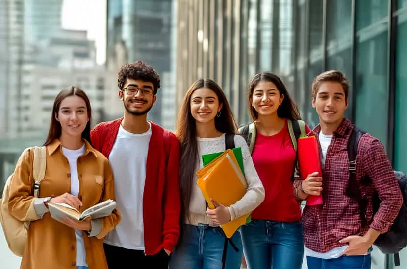 Group of international students in the U.S.